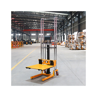 Haizhili 400kg Plate-forme manuelle Plate-forme élévatrice portable Mini chariot élévateur hydraulique manuel à pneus