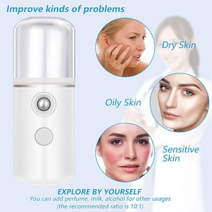 Casa Garrafa Hidratante Bonito Umidificador Handheld Automático Pulverizador De Pele Nano Névoa Portátil <span class=keywords><strong>Mini</strong></span> Face Steamer <span class=keywords><strong>Spray</strong></span> de Água Facial - Product Image 5