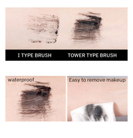 Mascara double embout marque privée, maquillage liquide pour cils 2-en-1 allongeant et volumisant, résistant à l'eau, fabricant OEM/ODM