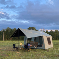 Tente de camping gonflable Oxford imperméable 3000+ quatre saisons, ouverture automatique rapide, abri extérieur pour pique-nique familial et randonnée