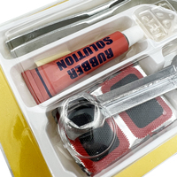 Kit de Reparación de Neumáticos de Bicicleta, Juego de Parches para Cámara de Aire, Llave de Goma, Herramienta Manual Portátil para Mantenimiento de Emergencia en Ciclismo
