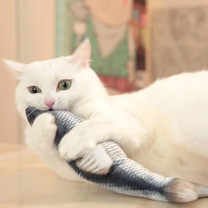 2020 new design Amazon hot selling Funny USB Charging Interactive Stuffed Plush Fish <span class=keywords><strong>Cat</strong></span> Toy Electric Moving Floppy Fish <span class=keywords><strong>Cat</strong></span> Toy - Product Image 1