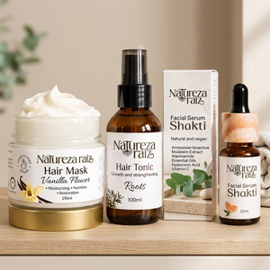 Natureza Raiz Repair Strength & Glow Trio Crème capillaire bio, tonique de croissance capillaire et sérum pour le visage - Product Image 3