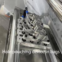 Servogetriebene automatische horizontale Kissenverpackungsmaschine für Lebensmittel, Obst und Gemüse mit Plastikbeuteln und Luftlochstanzung