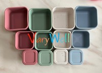 3 paquets bon prix mini 2oz de stockage de nourriture pour salade en silicone pour bébé mini conteneurs de nourriture pour salade