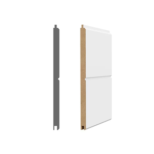 Vente en gros de panneaux muraux classiques en VJ-S MDF apprêté blanc Touge et rainure 3/8 "X 6-3/16" X 96 "Revêtement T & G pour la conception d'hôtels modernes - Product Image 1