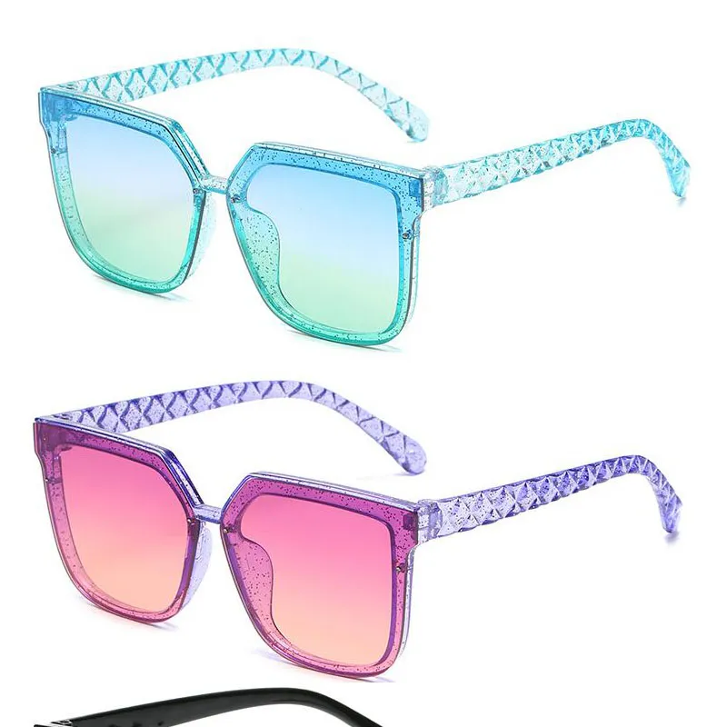 Pink Blue Square Kids Sunglasses Children Cute Personality Purple Sun Glasses Girls Boys Baby Eyeglasses New Trends 2021 Vogue