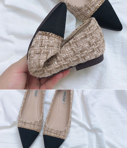 Zapatos Planos de Ballet para Mujer, al por Mayor, Nuevos, con Suela Elástica de Tela, Tejido Ecológico para Otoño, Estilo Náutico - Product Image 3