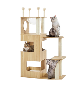 Nichoir simple en bois pour chat, toutes saisons, respirant et résistant à l'humidité, arbre à chat - Product Image 1