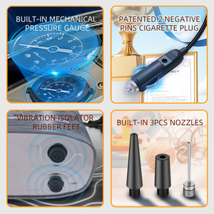 Compresseur d'air micro silencieux sans huile pour voiture, mini compresseur portable 12V pour <span class=keywords><strong>gonflage</strong></span> de pneus de voiture électrique - Product Image 3