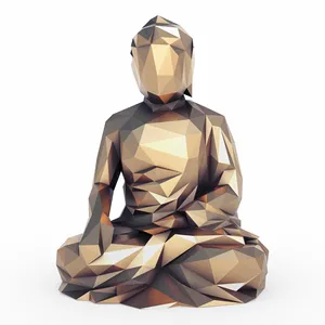 Polyresin Buddha Low Poly Statue