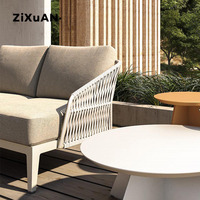 Ensemble de canapés en rotin moderne et imperméable pour hôtel, patio, jardin, balcon, piscine, fauteuil, chaise de bistrot, chaise de café