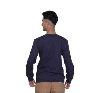 Leggero e traspirante NFPA2112 CAT2 cotone 100 resistente alla fiamma FR Workwear T Shirt blu Navy per noi - Product Image 4
