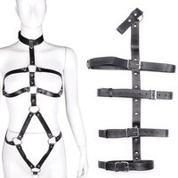 Harnais ouvert BlueRabbit avec attaches pour les bras, vêtements sexy, harnais de bondage corporel, jouets sexuels pour femmes et couples