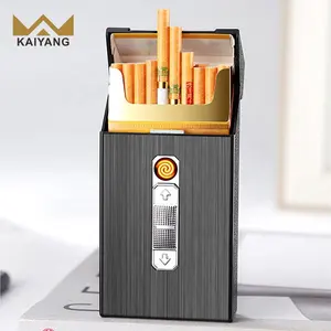 새로운 도착 다기능 전자 담배 상자 라이터 USB 충전식 담배 라이터 케이스 흡연