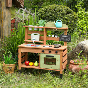 Moetry Wholesale Wooden <strong>Mud</strong> Kitchen Montessori Outdoor Classroom Natural <strong>Playground</strong> Pretend Play Equipment - Product Image 1