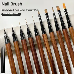 Professional <b>Nail</b> Art Brushes 3D Painting Manicure Acrylic Brush UV Gel Line Drawing Flower Carving Pen Wooden Handle <b>Nail</b> <b>Tools</b> - Product Image 5