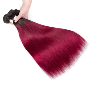 Cheveux humains brésiliens Remy bruts non traités, couleur 1b, lisses, double trame tissée à la machine, mèches de cheveux d'un seul donneur - Product Image 4