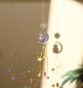 Nouveau <span class=keywords><strong>démon</strong></span> yeux hibou attrape-soleil arc-en-ciel fabricant carillons éoliens suspendus ornement attrape-soleil carillons éoliens décor à la maison - Product Image 3