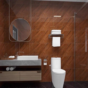 Carreaux de glaçure en fil d'or 400x800 marbre brillant pour porte sombre pour cuisine salle de bain villa hôtel décoration murale - Product Image 4