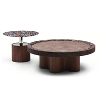 Ensemble de table basse de salon moderne de luxe TEGARYAN FC209, couleur noyer, meubles en bois, pour la maison, la chambre, la salle à manger, la villa, l'hôtel