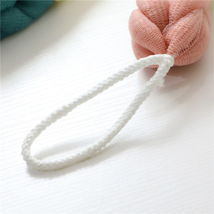Japanese-style fine mesh bath <b>strip</b> for adults, with floral pattern, back scrubbing <b>strip</b>, and long back scrubbing <b>strip</b>. - Product Image 2