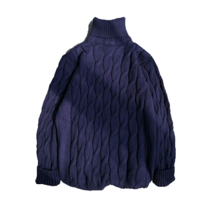 2026 Men's Slim-Fit Knitted <b>Sweater</b> Fashionable Thickened <b>Turtleneck</b> Twist Design Shrink-Resistant Wrinkle-Resistant Autumn OEM - Product Image 1