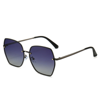 Lunettes de soleil avec monture en métal, verres solaires de styliste pour femmes, vente en gros, collection 2021