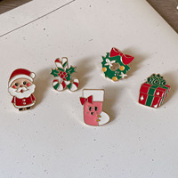 Fabrik-Großhandel Emaille Benutzerdefiniertes Design Weihnachts-Anstecknadel Weihnachtsthemen-Anime-Abzeichen Metall Siebdruck Einseitig