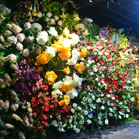 Décoration de jardin d'extérieur pour la maison, arbres artificiels en plastique écologique résistants aux UV, panneau mural en herbe artificielle