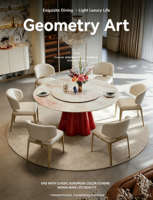 Table à manger ronde en marbre naturel de luxe italien avec plateau rotatif, idéale pour les salles à manger de villas haut de gamme et les hôtels