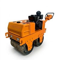 Compacteur vibrant hydraulique à double tambour de 1,5 à 2 tonnes pour asphalte, mini-rouleau compresseur routier pour usage municipal