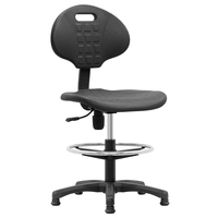 Vente en gros Tabouret roulant Chaise de travail Dessin réglable Chaise de laboratoire avec roues et dossier