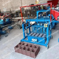 Machine à fabriquer des briques creuses en ciment, petite machine à blocs de béton manuelle mobile
