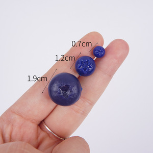 Modèle de myrtille simulée, accessoires en argile au beurre pour gâteau DIY, mini décoration de cuisine, ornement de fruits - Product Image 1