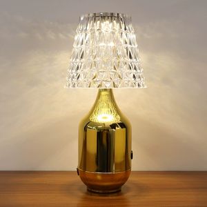 Luxury Modern Metal PC Drum Shade LED <b>Table</b> <b>Lamp</b>-Touch Control Dimmable USB Rechargeable Portable Bedroom Bedside Study <b>Lamp</b> - Product Image 2