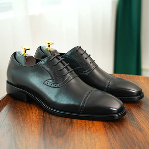 Chaussures en cuir pour hommes, style Oxford, bout pointu, confortables, respirantes, antidérapantes, design élégant - Product Image 4