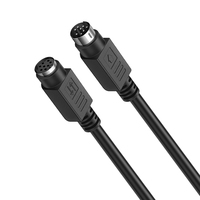 8-Pin DIN-Steckverbinder Kabelbaum mit Geflechtabschirmung und PVC-Ummantelung für Kamera und Auto mit offenem Ende und verzinntem Stecker Video-Kabel