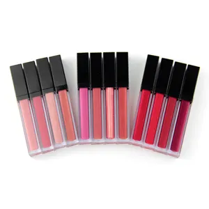 17 Warna Private Label Lip Gloss Rendah MOQ Pelembab Tidak Kering Lipstik Membuat Merek Anda Sendiri Kustom Logo Lipgloss