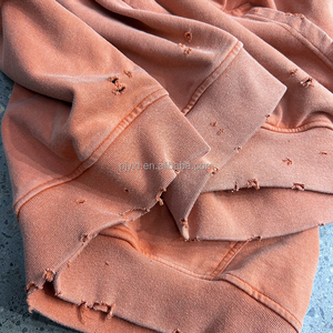 Felpe Oversize Personalizzate con Logo, Stile Vintage Effetto Lavaggio Acido, Cotone <span class=keywords><strong>Arancione</strong></span> Spray al Potassio, <span class=keywords><strong>Felpa</strong></span> Effetto Invecchiato - Product Image 5