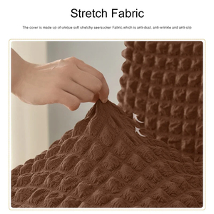 Coprisedia <span class=keywords><strong>universale</strong></span> in poliestere elasticizzato a bolle di alta qualità con gonna semplice stile matrimonio e soggiorno - Product Image 3