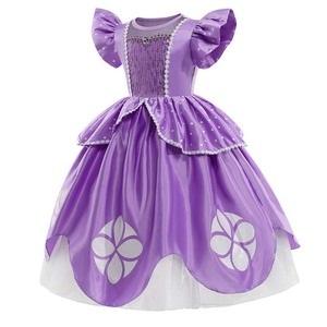 สินค้าขายดีประจำปี 2023 ชุดคอสตูมแขนสั้นราพันเซลสำหรับเด็กผู้หญิง ชุดเจ้าหญิงโซเฟีย DISP-005 - Product Image 5