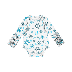 Lindo pelele con estampado <span class=keywords><strong>de</strong></span> copos <span class=keywords><strong>de</strong></span> nieve para bebé, mono personalizado <span class=keywords><strong>de</strong></span> manga larga para Navidad, mono <span class=keywords><strong>de</strong></span> manga larga para bebé <span class=keywords><strong>de</strong></span> 0 a 24 meses - Product Image 2