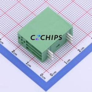 DB2EVH-2.5-2*3P-GN Plug-in Terminal Block Through hole,P=2.5mm Connector Board-to-Board / Socket - Closed 2x3P 2.5mm Green - Product Image 2