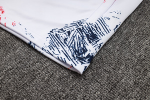 Combinaison d'entraînement rétro à manches courtes avec fermeture éclair intégrale, séchage rapide, automne-hiver, 24/25, uniforme de compétition des clubs européens de Paris, vêtements de football - Product Image 4