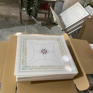 Nouvelle Arrivée Construction Matériel <span class=keywords><strong>Faux</strong></span> <span class=keywords><strong>En</strong></span> Plastique PVC Facile À Nettoyer Dalle de <span class=keywords><strong>Plafond</strong></span> 600x600 <span class=keywords><strong>Plafond</strong></span> PVC Étanche - Product Image 5