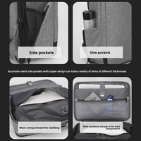 Nouveau sac à dos professionnel unisexe, design extensible, polyester, imperméable, pour ordinateur portable