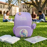Ensemble de 3 sacs d'école pour filles et garçons, grande capacité, sac à dos pour élèves du primaire avec sac de cours, trousse à crayons, luminescent la nuit
