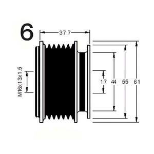 Dispositivo a Ruota Libera per Alternatore Compatibile con VW LT 28-46 II 2.5 TDI Diesel (KW: 75, CV: 102) dal 05-1996 al 08-1999 - Product Image 3