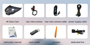 ACARCAM 4k HD caméra avant et arrière Wifi connectée avec recodage de cycle caméra de tableau de bord Ultra-grand Angle DVR enregistreur vidéo pour Frontlanger - Product Image 4